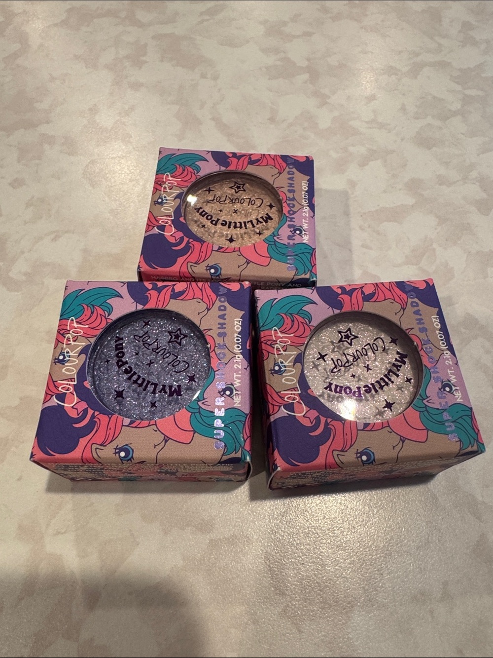 ColourPop x My Little Pony Super Shock Shadow Trio and Highlighter